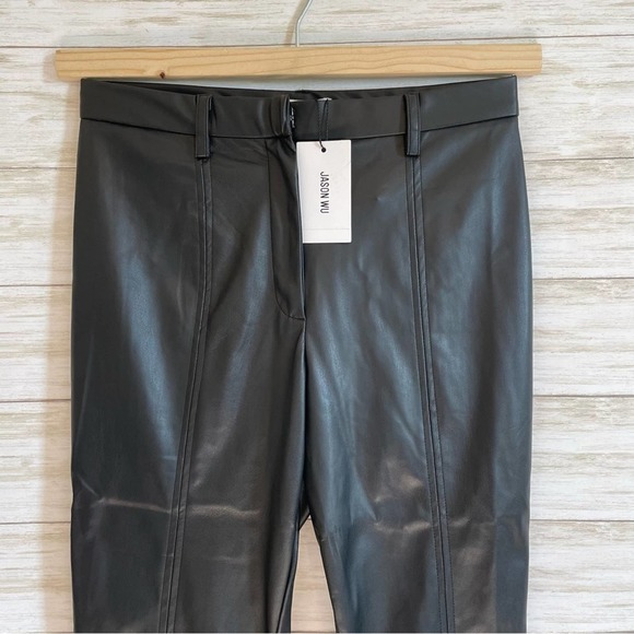 NWT Jason Wu Vegan Leather Pant Split Hem - Picture 3 of 8